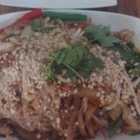 broken rice, tofu bites and pad thai :) at Brother Bon in Northcote