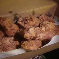 Fried "chicken" with volcano sauce at Brother Bon in Northcote