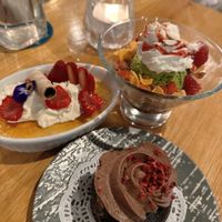 Mud pie, cream brûlée and parfait   at Brother Bon in Northcote