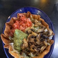 Vegan taco saladd  at Agave mexican restaurant   in Fairhope