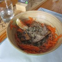 Curry kale salad. at Free Food in Johannesburg