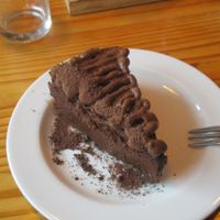 There is no leaving this restaurant without trying this rich, delectable and oh so yummy moist chocolate cake. at Free Food in Johannesburg