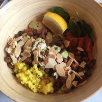 millet and chickpea bamboo bowl ❤️ at Free Food in Johannesburg