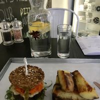 Black bean beetroot best burger  at Free Food in Johannesburg