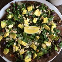 Banting flaxseed based pizza  at Free Food in Johannesburg