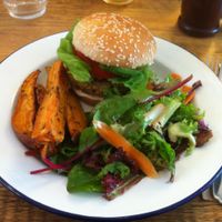 Burger at EZ and Moss in North London