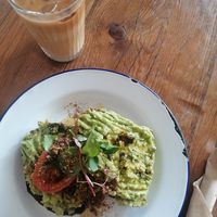 Gorgeous avocado on rye sourdough at EZ and Moss in North London