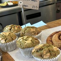 Matcha Muffins  at EZ and Moss in North London
