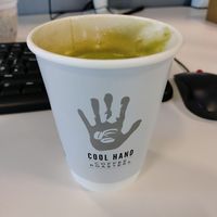 My matcha latte (after a few sips) at Cool Hand Coffee Roasters Grand Canal in County Dublin