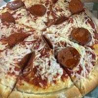 Hot honey pizzaa  at Mike's Vegan Grill in Winston-salem