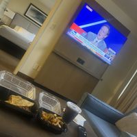 Mike’s and Fox News    at Mike's Vegan Grill in Winston-salem