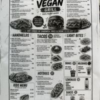 Menu   at Mike's Vegan Grill in Winston-salem