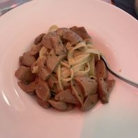 Tagliatelle con porcini  at Alla Scala in Sirmione