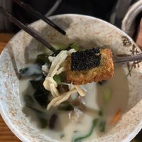 Noodles with cashew milkk  at Chay Station in Da Lat