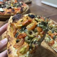 Testing pizza (not in the menu yet)  at Chay Station in Da Lat