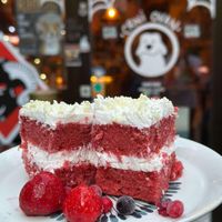 A beautiful completely vegan treat made From straweberries! 10/10 at Crni Ovan  in Novi Sad
