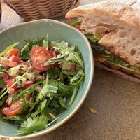 Vegetable sandwich with salad   at Hummus Malka in Caldas Da Rainha