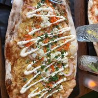 Burma pizza  at The Bulls Head East Leake in England