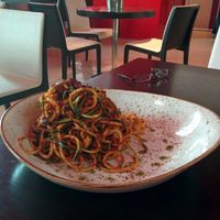 Raw vegan zucchini noodles at Super Natural Kitchen in Dubai