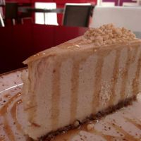 The best cheesecake I've ever had...raw vegan maple cheesecake, MMMMM! at Super Natural Kitchen in Dubai