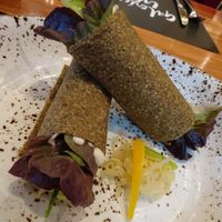 ONION WRAPS/HARISSA/VEGAN MAYO/SAUERCRAUT  at Super Natural Kitchen in Dubai