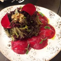 truffle beet ravioli at Super Natural Kitchen in Dubai