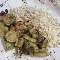 North Indian Curry with Lemon Cauliflower Rice - yummy! at Super Natural Kitchen in Dubai