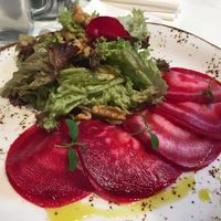 Truffle Beetroot Ravioli at Super Natural Kitchen in Dubai