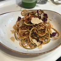 Zucchini Bolognese (specials board) at Super Natural Kitchen in Dubai