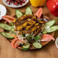 Soy Tikka Salad  at Shama Vegetarian Indian Restaurant in Kyoto