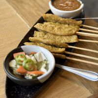 Grilled “moo satay” skewers   at Sukjai by Pata Obasan in Chiang Mai