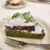 Matcha cake at MIMI - Vegan Sweets & Restaurant in Kyoto