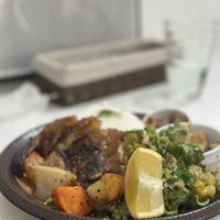 Vegan sweet and spicy chicken plate  at MIMI - Vegan Sweets & Restaurant in Kyoto