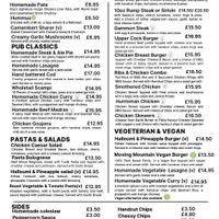 New summer menu 2025 at The Upper Cock in Cwmbran