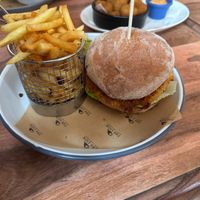 fajita burger at The Lion Hotel  in Pontypool