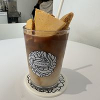 Iced honeycomb latte - I love letting the shards melt! Hard to resist munching on them tho   at Cafe Moly in Cork