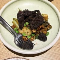 Morel mushrooms  at El Brote in Madrid