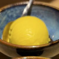 Tumeric ice creamm  at El Brote in Madrid