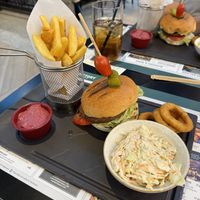 This is the plant based vegan burger. Delicious!!!  at Factory Kitchen and Bar in Larnaca