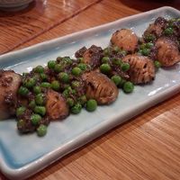 Mushrooms with peas at CUINA PANDA in Catalunya
