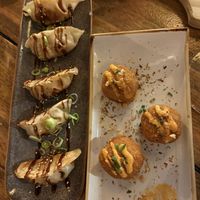 Kimchi Balls and Vega Gyoza  at Chicken and More in Moraira