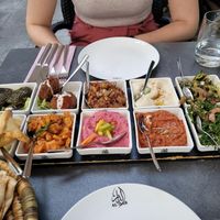Platter of starters at Al Dar Syrian Restaurant in Hannover
