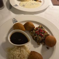 Mains, Kibbeh and grlled eggplant at Al Dar Syrian Restaurant in Hannover