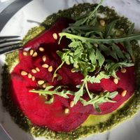 Beetroot carpaccio  at Rozey - Kleine Koppel in Amersfoort