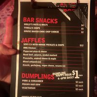 Menu   at Altar in Hobart