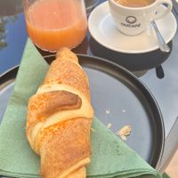 Croissant, fresh a espresso  at Pelech in Trencianske Teplice