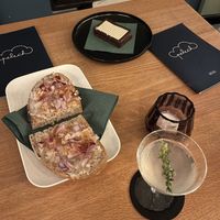 Sourdough bread with vegan grease and red onion 🤤 + vegan homemade horalka  at Pelech in Trencianske Teplice