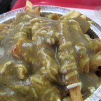 This is the small spicy poutine. It is rather large and very tasty. at 57 Cals in Laval
