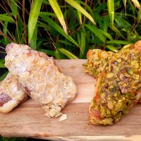 Almond Croissant and Pistachio Croissant. at Nonno's Coffee in Conwy