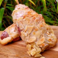 Almond Croissant. at Nonno's Coffee in Conwy